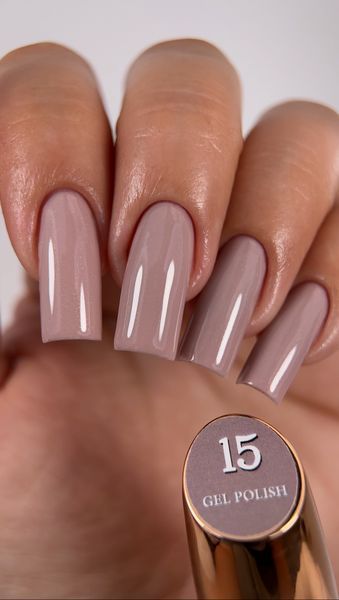 Гель лак - Без ТРО Steffani Color Gel polish №15 (9мл) - Світлий кремово-бежевий з шимером SGP09-15 фото
