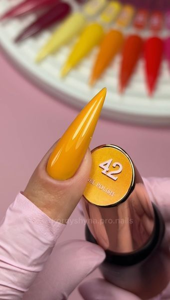 Гель лак - Без ТРО Steffani Color Gel polish №42 (9мл) - Помаранчево-жовтий SGP09-42 фото