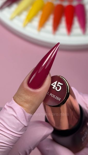 Гель лак - Без ТРО Steffani Color Gel polish №45 (9мл) - Темно-малиновий SGP09-45 фото